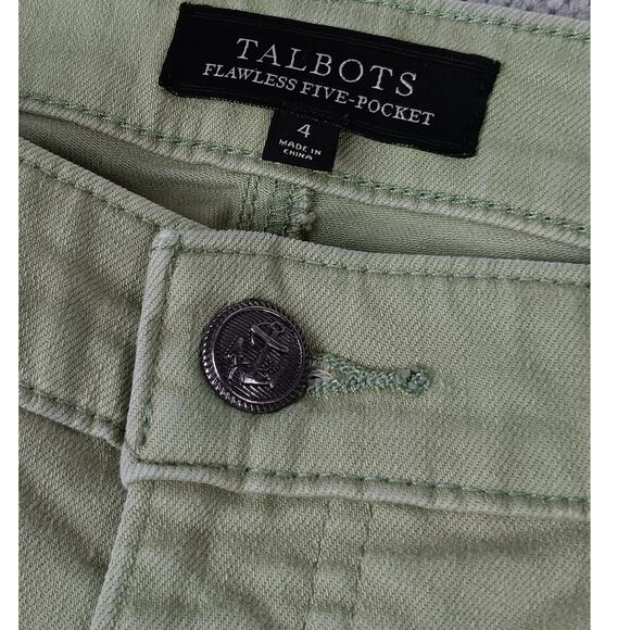 Talbots Flawless Jeans Womens 4 30X27 Light Lime Green Skinny Stretch 5 Pocket - Picture 5 of 12